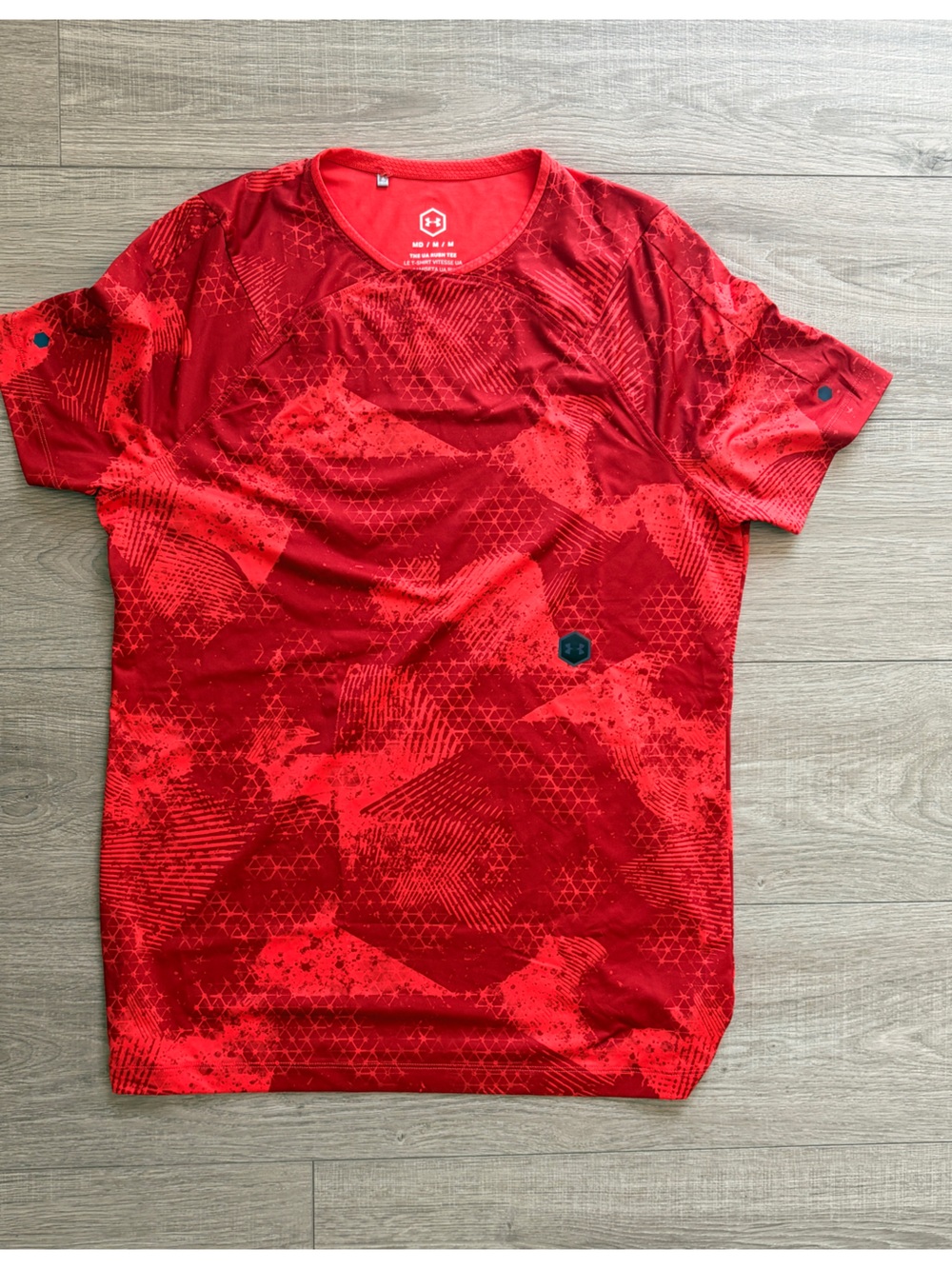 Under Armour UA RUSH HeatGear Red Graphic Tee Men’s M Fitted
